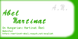 abel martinat business card